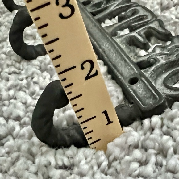 “MANTEAU” Metal Coat Rack 8-inch 3-Hook Wall-Mounted “French for Coats” - Picture 8 of 9